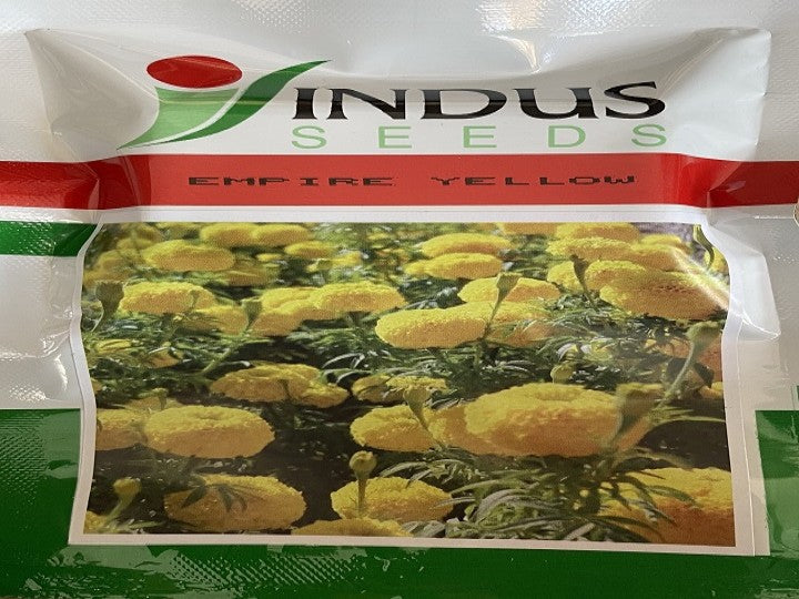 Marigold Empire Yellow (Indus seeds - 1000 seeds)