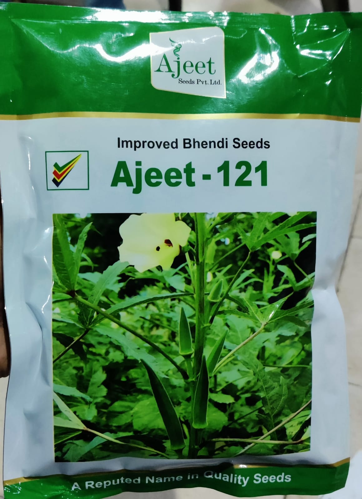 Okra Ajeet-121 (Ajeet Seeds - 500 gm)