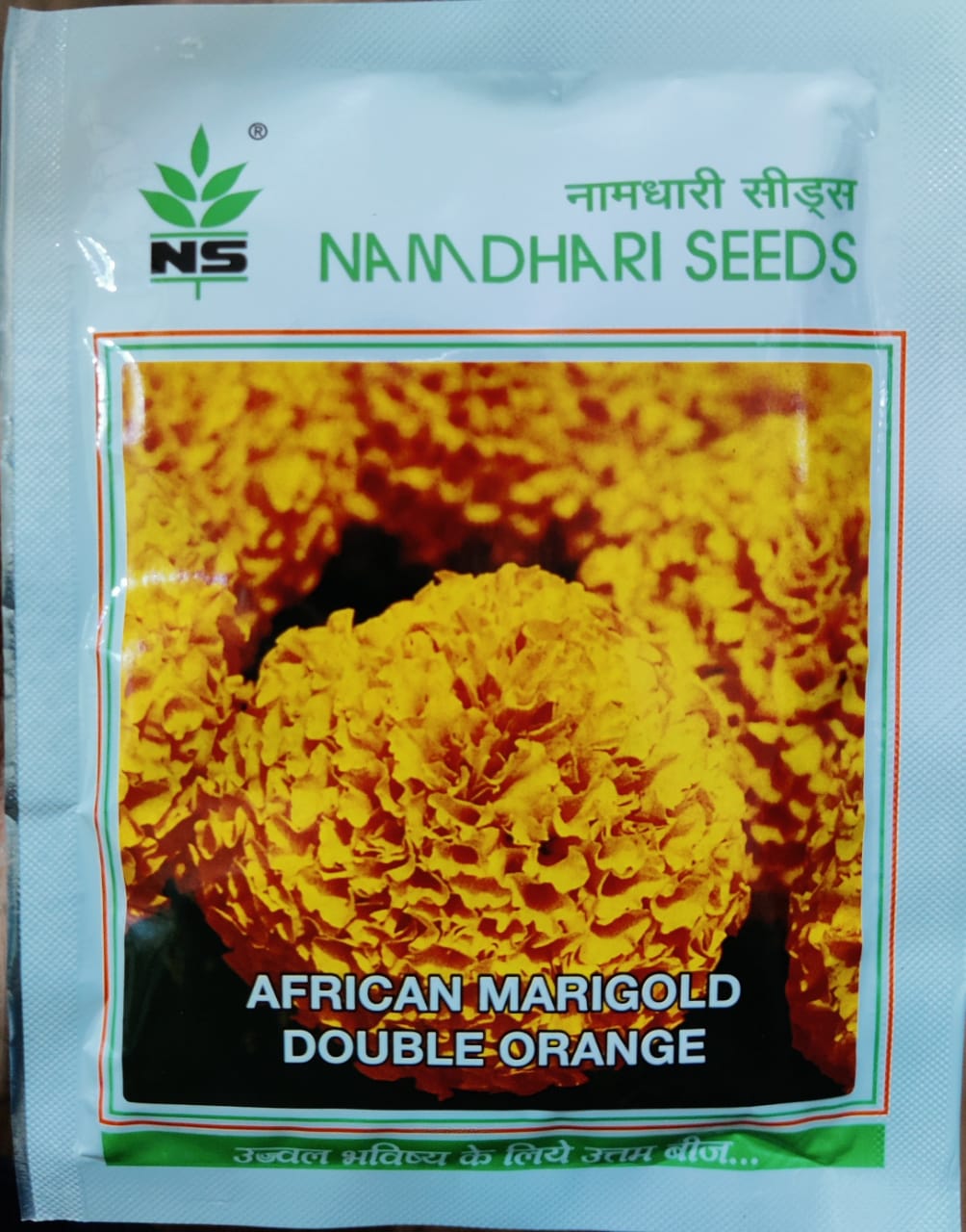 Marigold African Double Orange (Namdhari Seeds - 10 gm)