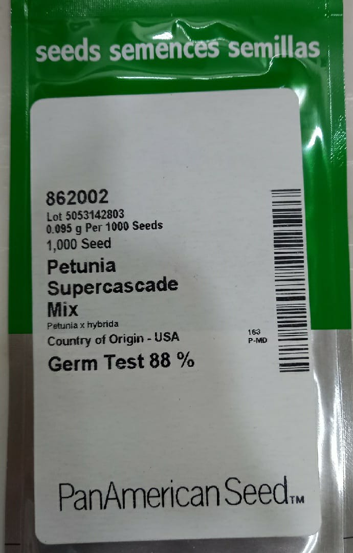 Petunia Supercascade Mix (PanAmerican Seed - 1000 Seeds)